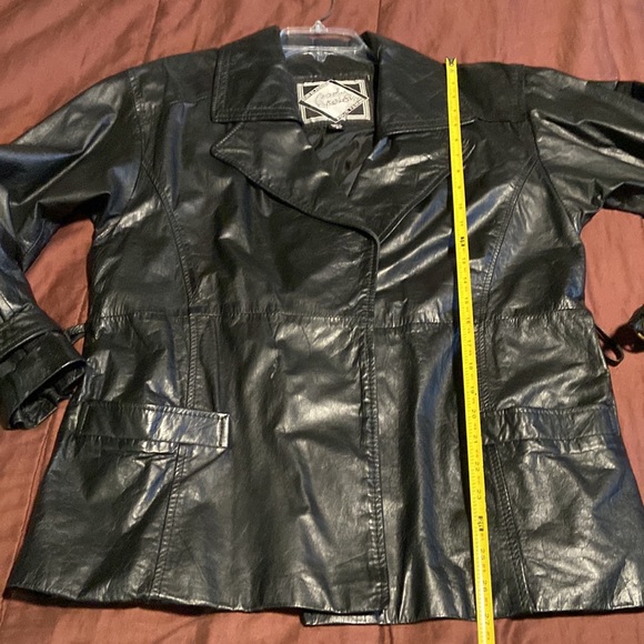 Leather Wrap Style Jacket by Body Exteriors Brand. - Picture 14 of 16
